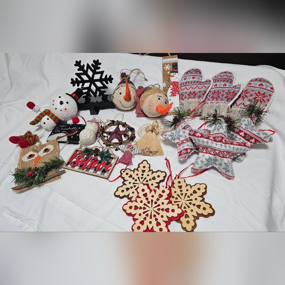 Christmas Ornament Set - Primitive Inspired